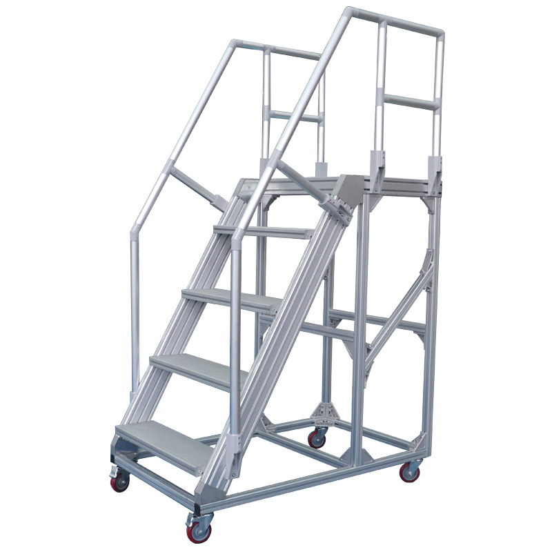 Dostosowany profil ze stopu aluminium Konserwacja i naprawa samolotów Wspinaczka Drabina przemysłowa Schody Platforma robocza System stopniowy